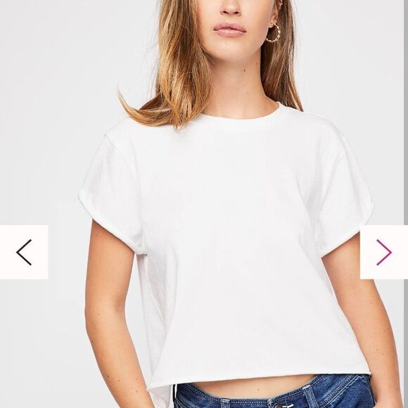 New Free People Perfect Tee In Black and and white - Picture 7 of 8